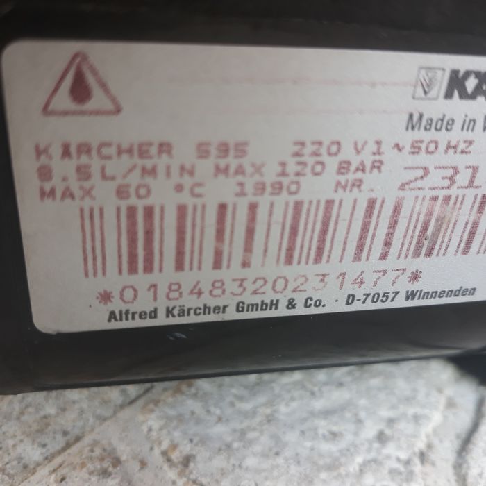 Водоструйка  Karcher 695 220v2.2kw130bar Мет.Глава