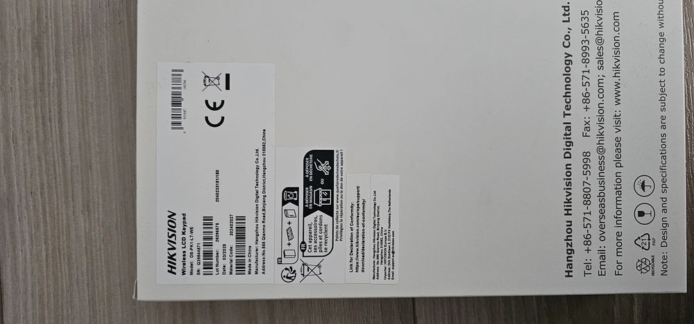 Tastatura Ax pro alarma hikvision noua