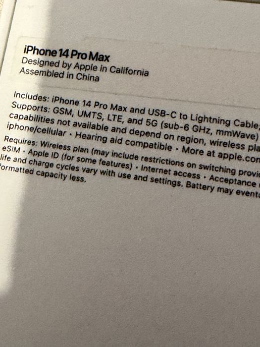 Iphone 14 pro max, 256 Gb.