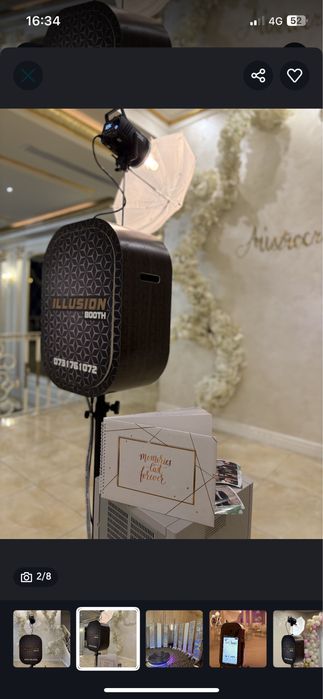 Cabina Foto Premiun pentru Evenimente in Bucuresti/De la 800 lei/Print