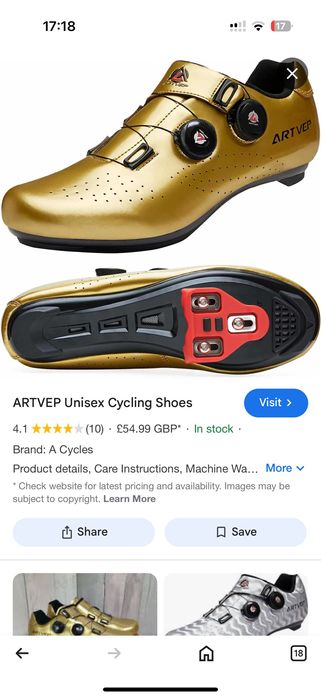 Обувки Адидас и обувки Ardvep за шосейно колоездене