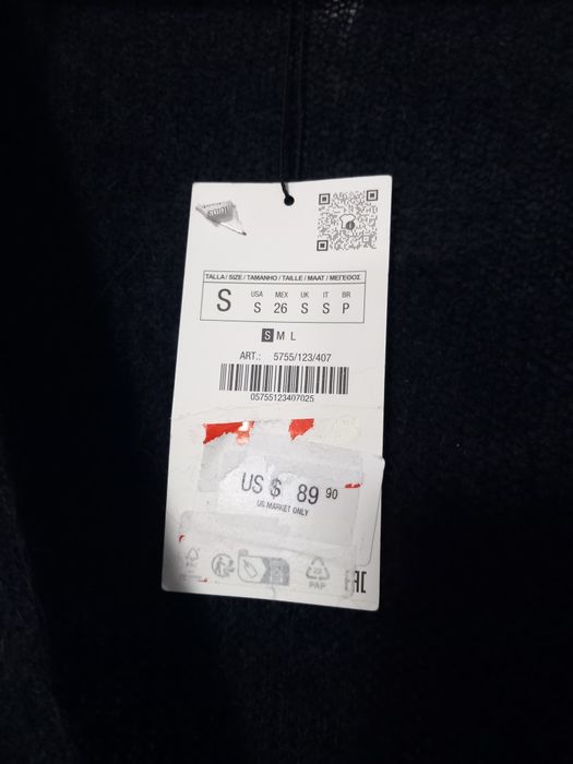 Cardigan lung cu cordon în talie lână și alpaca măsură S