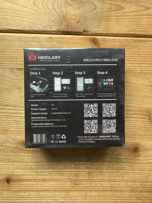 Adaptor auto wireless CarPlay Herilary Dongle Ai Box