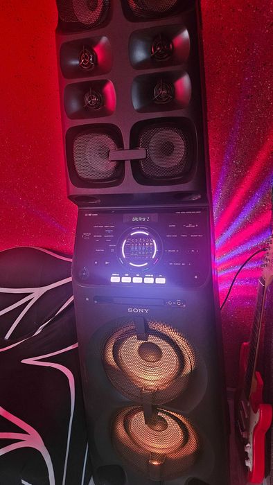 Аудио система Sony MHCV90DW, Wi-Fi, Bluetooth, NFC, Mega BASS, Черна