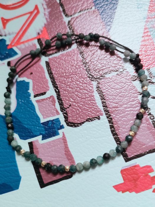 Bratari snur cu bilute de aur si argint