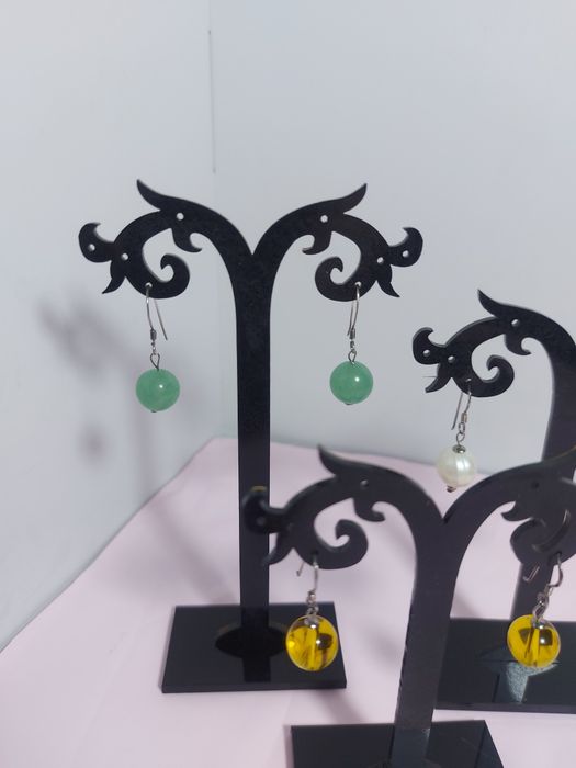 Серьги серебро камни