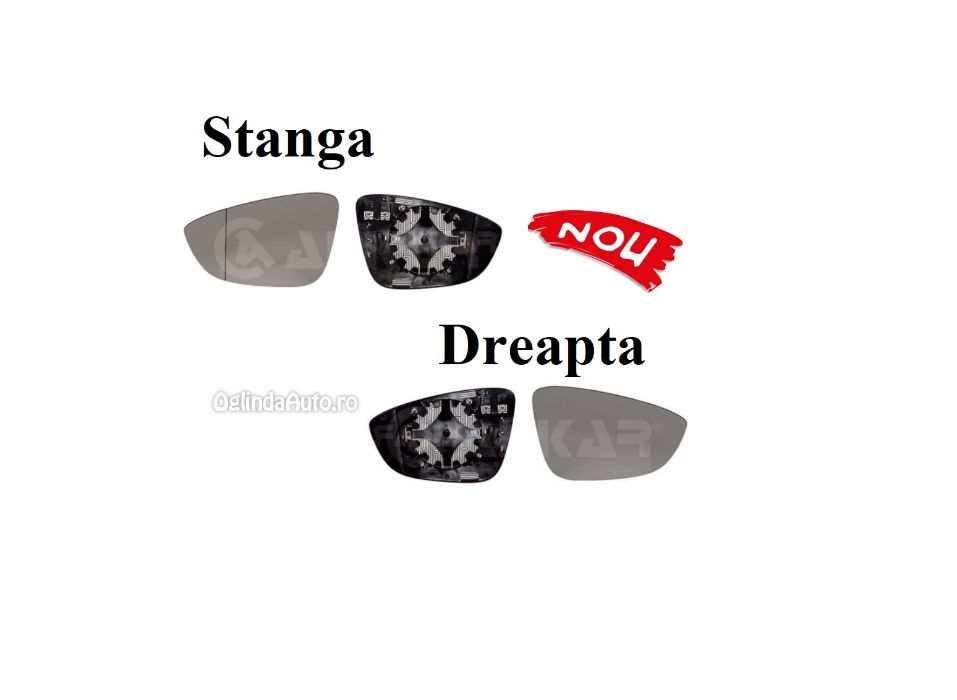 Oglinda VW Passat B7 geam sticla oglinzi stanga dreapta 2011\2012.2013