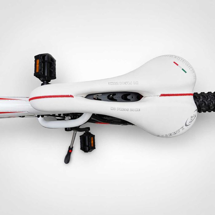 Седалка за велосипед Selle Monte Grappa Liberty, бяла, Made in Italy
