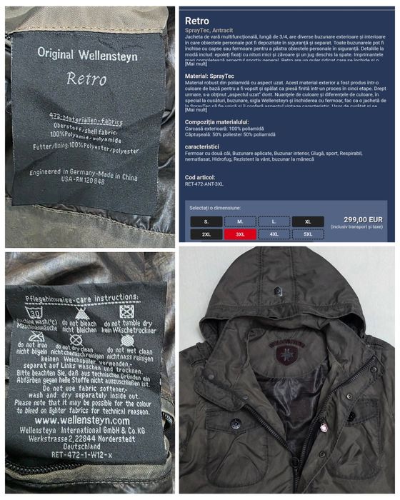 Jachetă funcțională WELLENSTEYN Retro Spray Tec gri antracit nr M lady