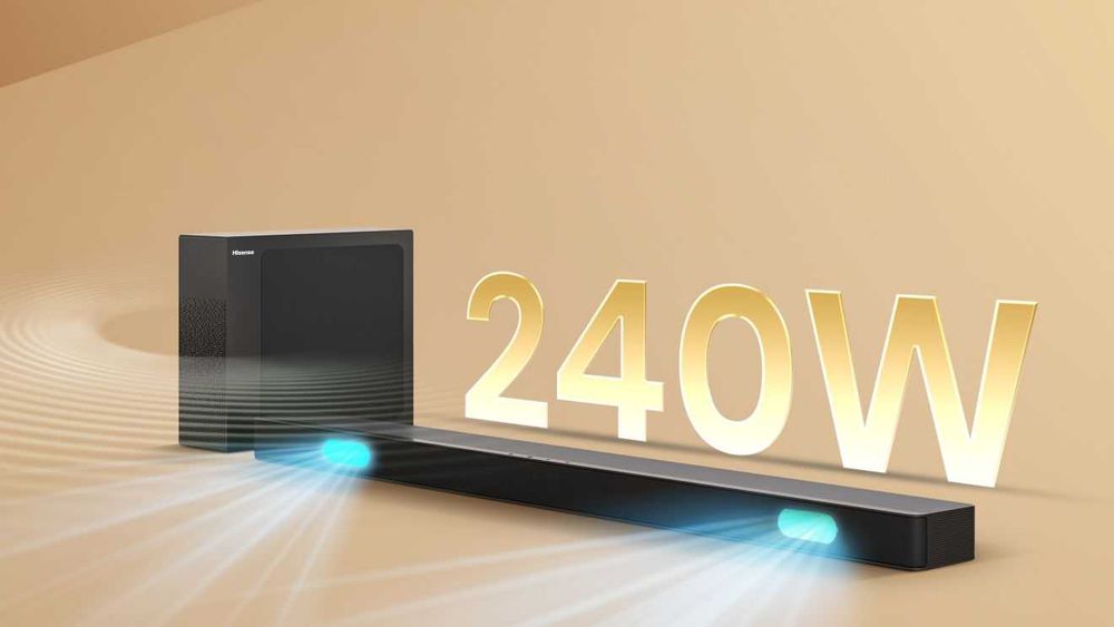 Soundbar HISENSE HS2100 2.1CH 240W Dolby subwoofer wireless negru (nou-sigilat)