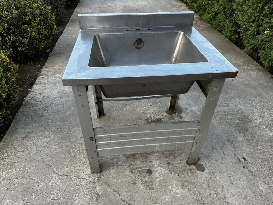 Chiuveta lavoar vechi inox cu masa aluminiu