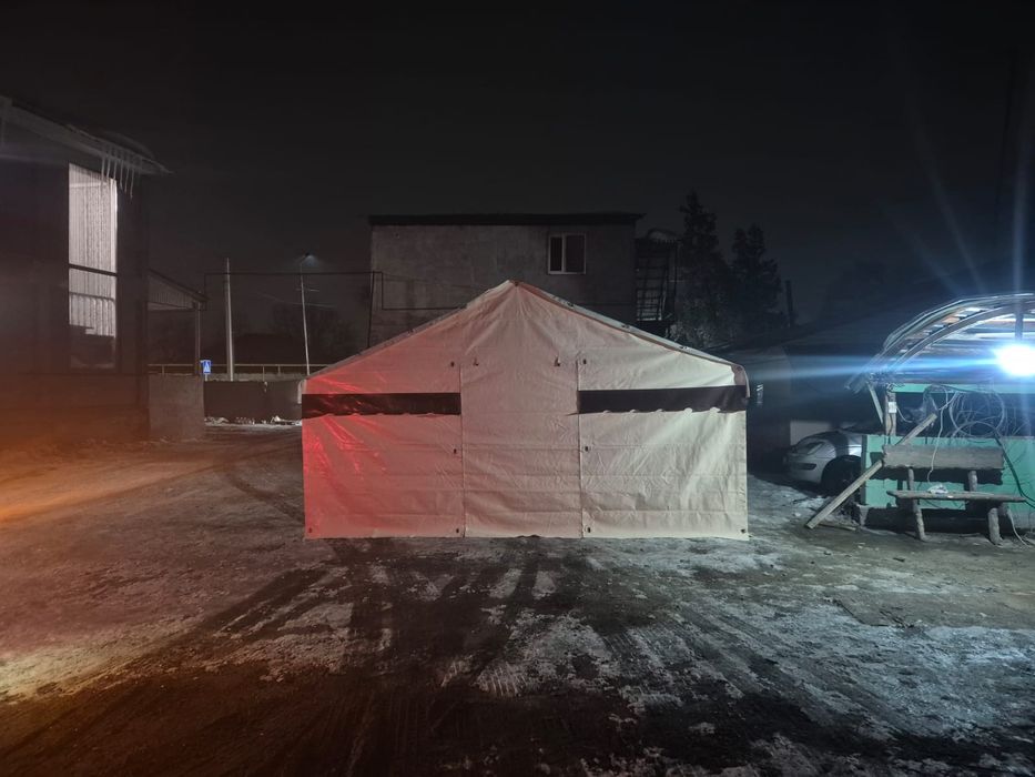 Аренда палатки на 60- 100 человек. Аренда казан-ошак, столы и скамейки