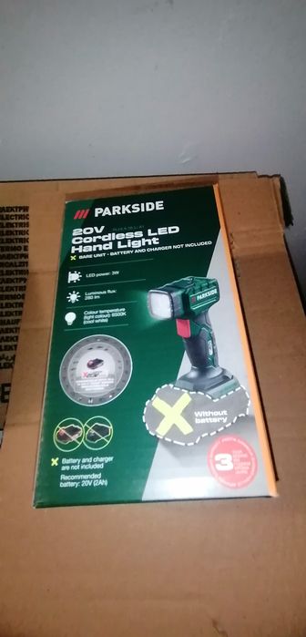 Parkside  прожектор 20v