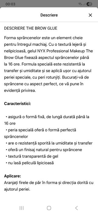 Mascara sprancene Nyx