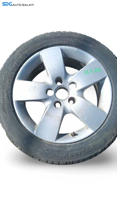 Set 4 Jante Janta Roata Roti Aliaj 205 55 16 R16 Volkswagen Scirocco 2008 - 2016 (4B0601025AA, 7Jx16 H2, ET45) [MX0751]