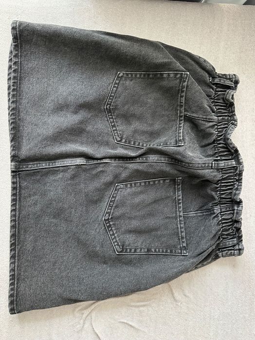 Fustă mini din denim, Mango, L, neagra