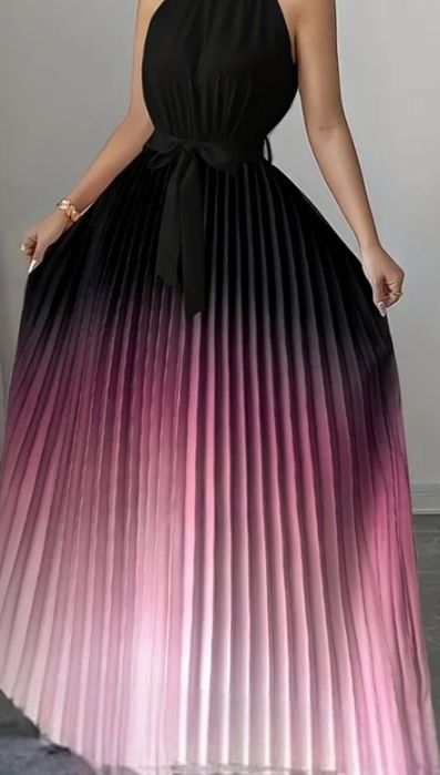 Rochie plisata degrade, elegantă și modernă