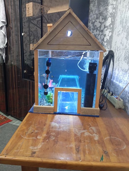 Аквариум 120 л размер узнлиги 60 см энига 40 см буйига 40 см