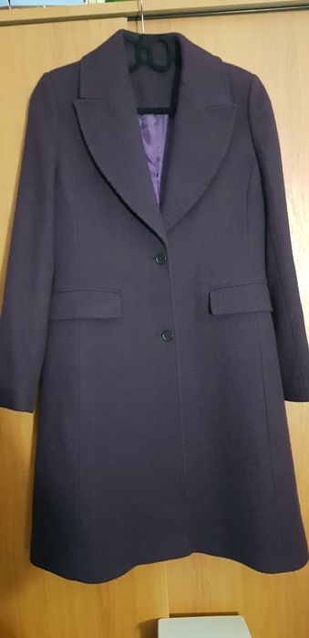 Palton violet, brocat