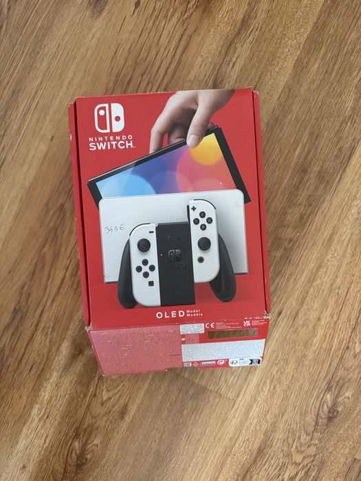 Consolă Nintendo Switch OLED (White) - Ca nouă + Husă Protecție Orzly
