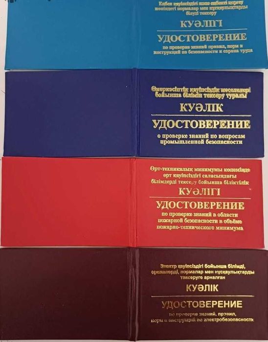 БЛАНКИ удостоверений с клише и внутренним вкладышем