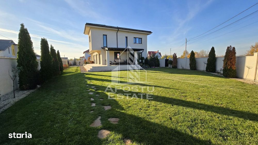 Casa individuala de inchiriat cu 5 camere, 3 bai si garaj, Sag, Timis