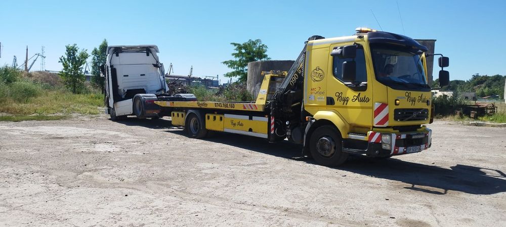 Platforma auto   16 t Macara 4,t platou si furca hidraulic