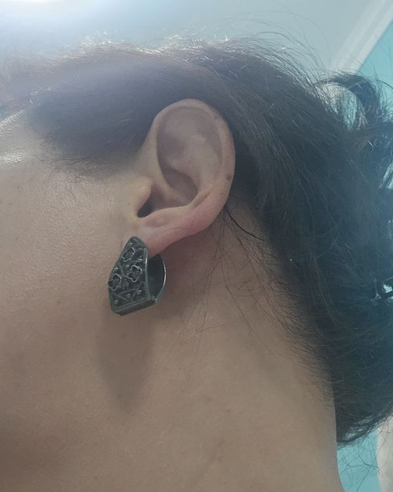 Серьги серебро с гранатами