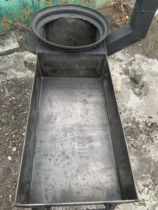 Мангал с печью под казан