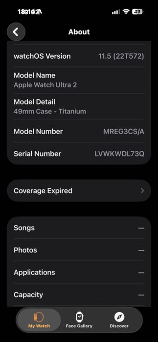 Apple watch ultra 2 gps + cellular ca nou baterie 100%