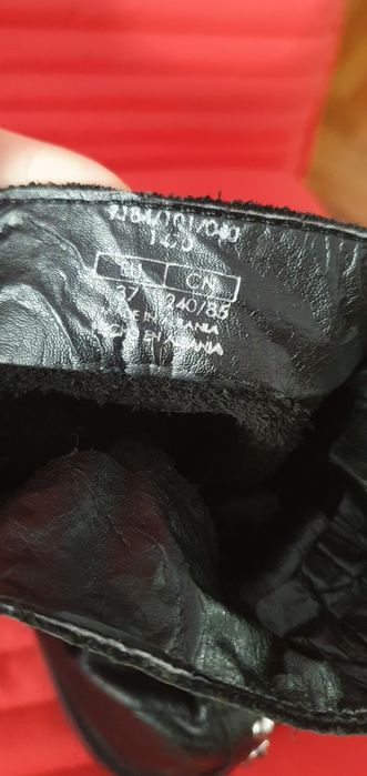Ghete piele naturala cu tinte Zara 37 festival rock goth