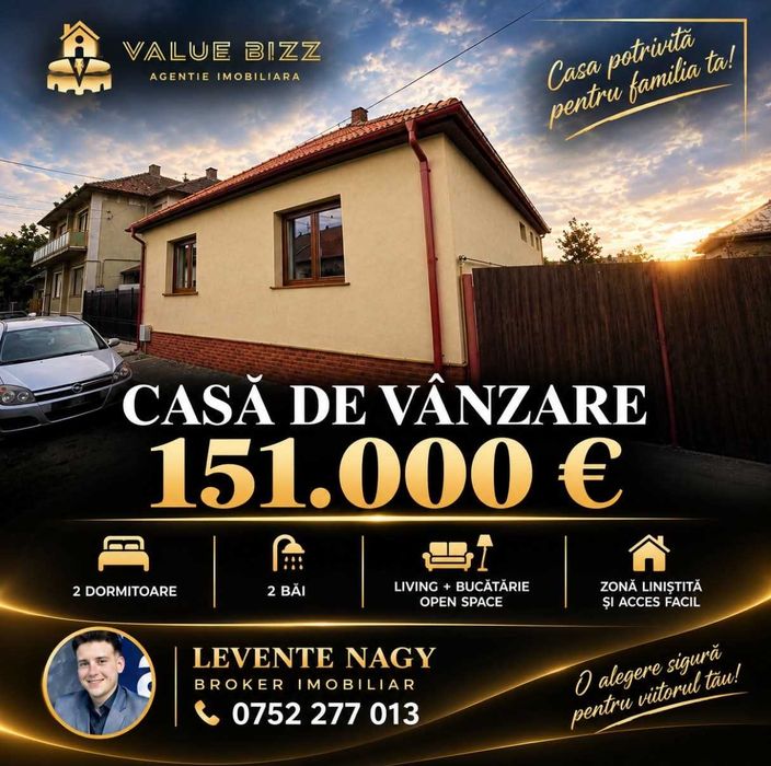Casă complet renovată în 2026 | 110 mp utili | Teren 490 mp | Strada Traian/ Carei
