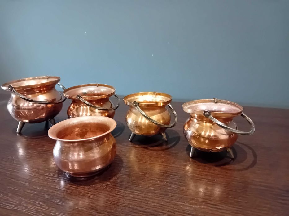 Set vase cupru masiv