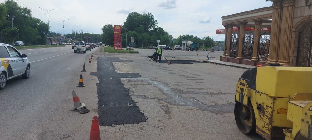 Асфальтирование, Ямочный ремонт, Асфальт