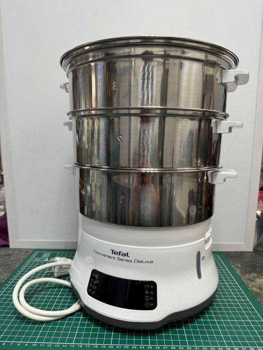 Aparat gătit la aburi Tefal Convenient Series Deluxe –Inox, 3 niveluri
