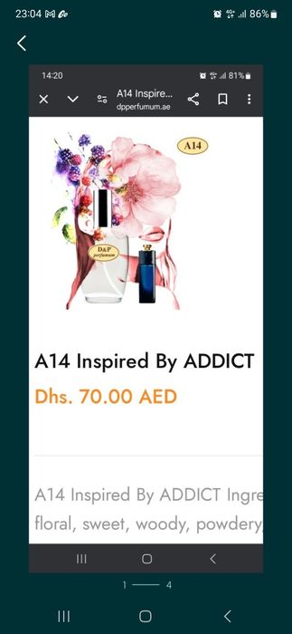 Dior Addict A14 D&P  perfumum