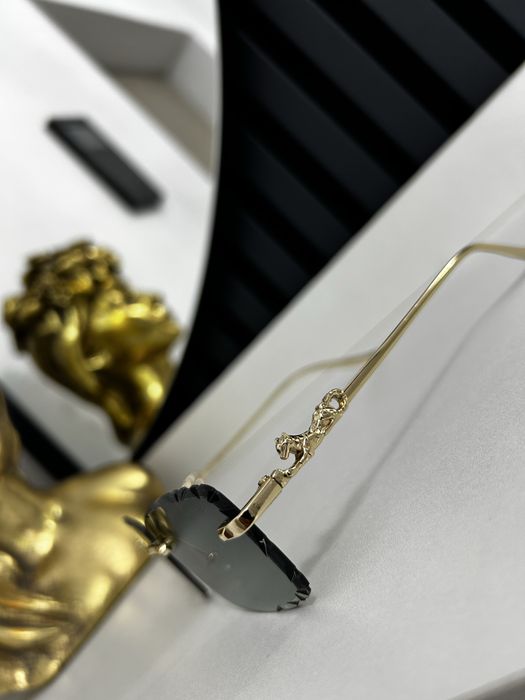 Ochelari Soare Cartier  Rimless Diamond Cut – Lentile Negre Designer