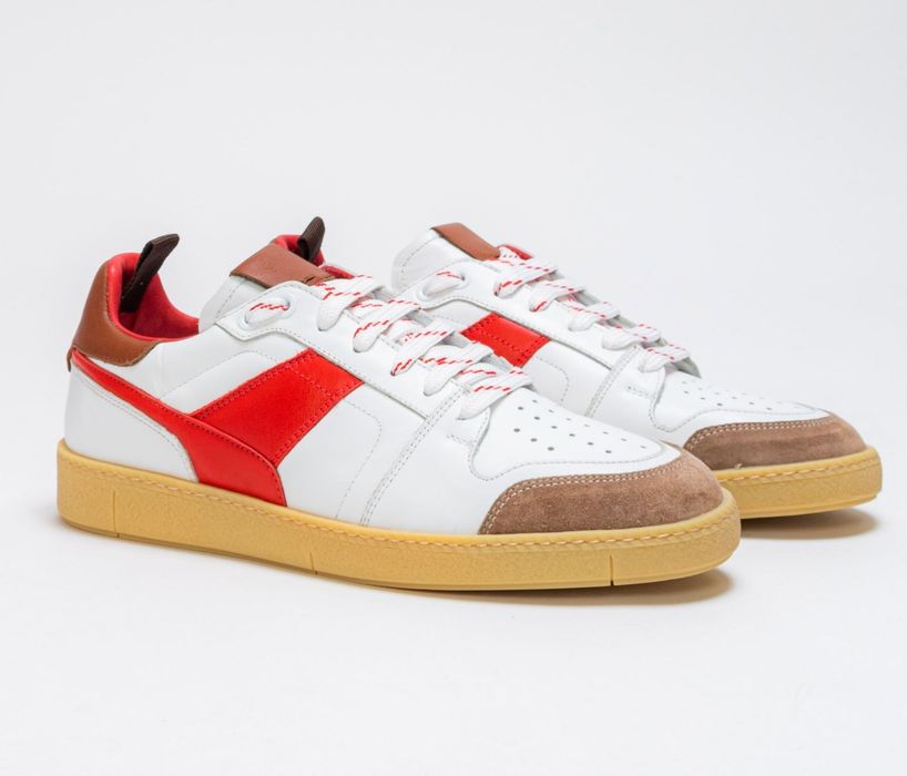 Adidasi barbati piele IL Passo cu cutie / pantofi sport albi