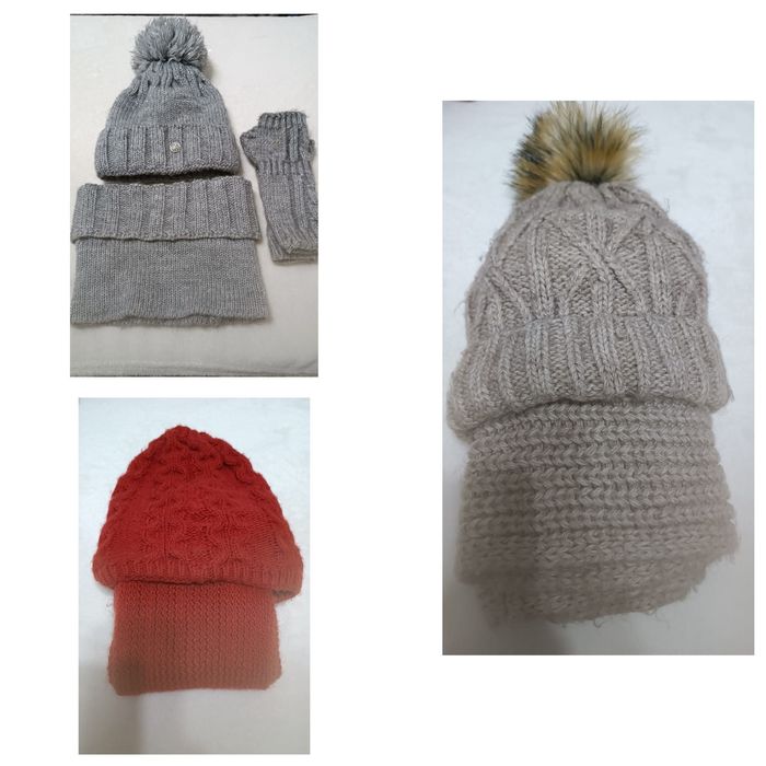 Комплект шапка шарф перчатки