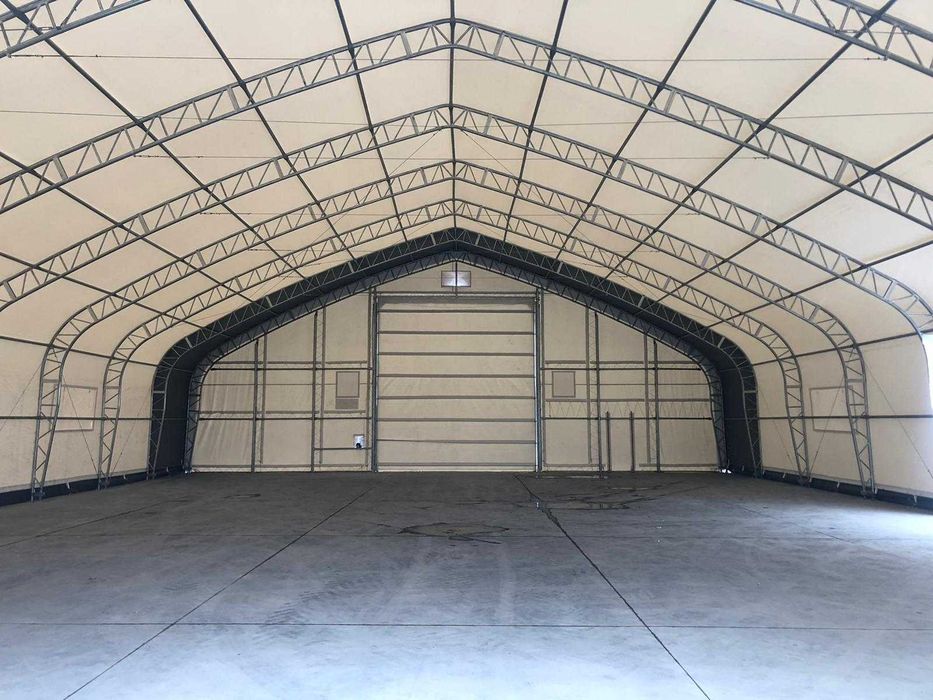 Индустриална палатка тип къща 18.3x30.5x3.6(7.6) м