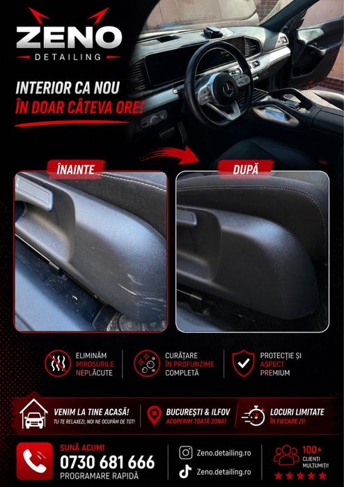 Detailing Interior Auto Profesional | Curățare Tapițerie