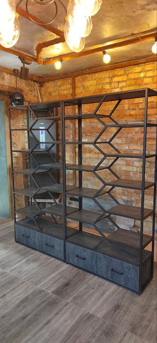 Лофт мебель полка этажерка декоративная  jovon polkalar