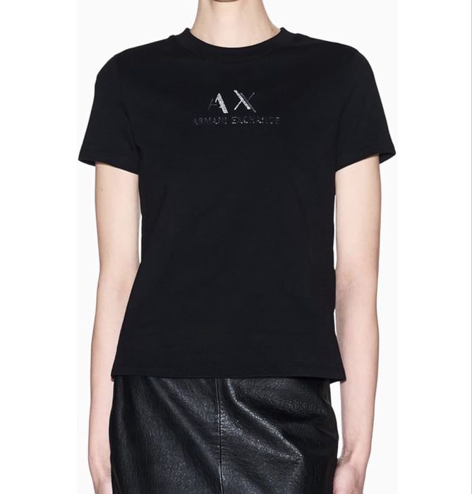 Дамска Тениска Armani Exchange Черна Необличана с Етикет Супер Стилна