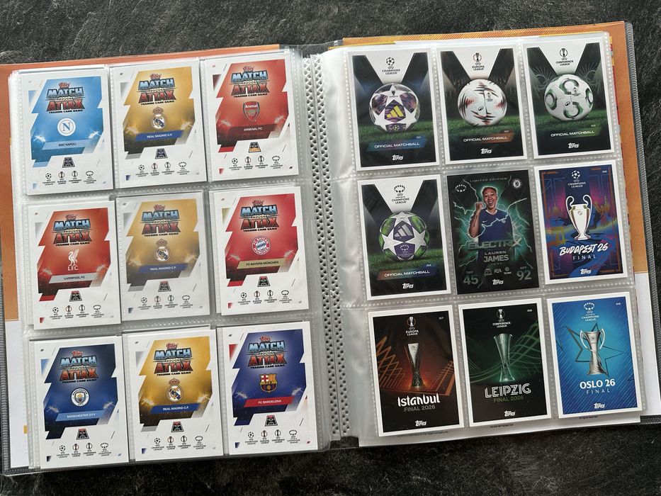 Set base complet Match Attax Extra 2025-2026 + Build a Baller