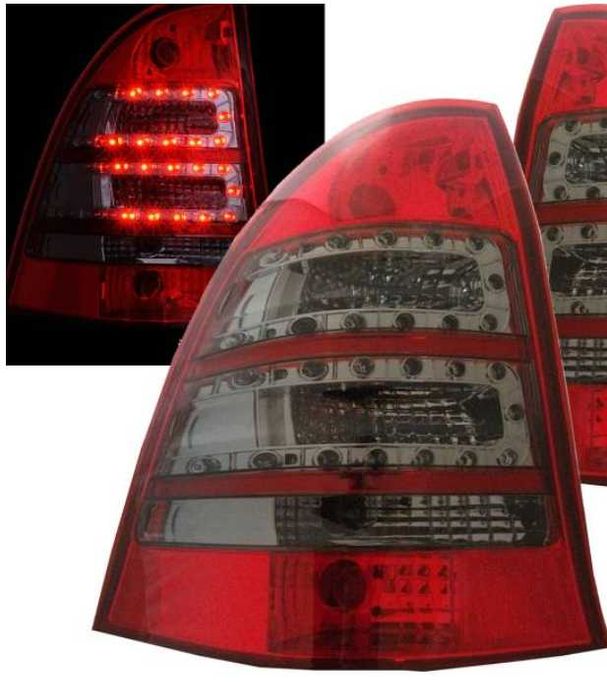 Стопове Мерцеде Ц класа ЛЕД Комби W203 Mercedes 203 Тъмни Опушени