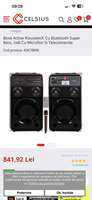 Boxe Active Profesionale Klausstech Bluetooth, Usb, Sd, Card, Radio