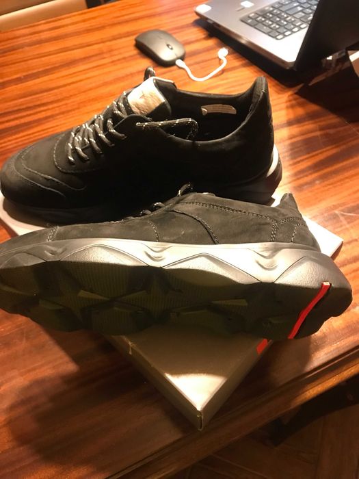 Pantofi LLOYD , piele intoarsa,negri, nr.38