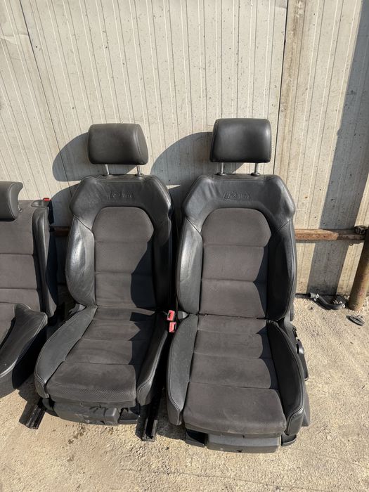 Interior Audi A6 C6 S line berlina semi piele scaun stanga Audi A6 C6 scaun dreapta Audi A6 C6 incalzire in scaune