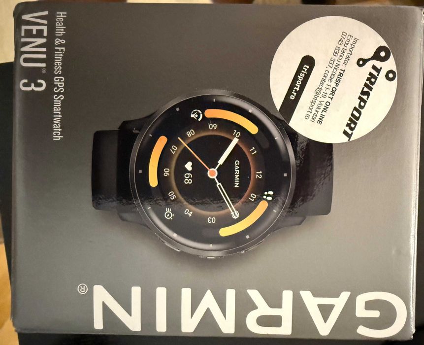 Smartwatch Garmin Venu 3 negru fullbox factura garantie mai 2026