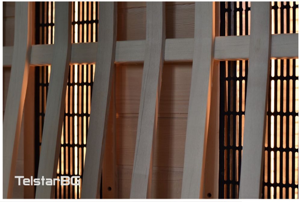 Двуместна инфрачервена сауна с голяма стъклена витрина TS-5002D-2 NEW